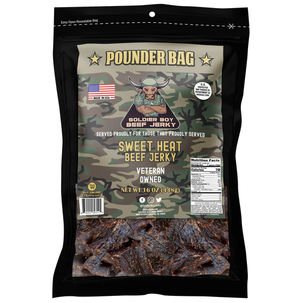 Sweet Heat Beef Jerky - America's Beef Jerky - REGIMENT SIZE (Full Pound Bag)