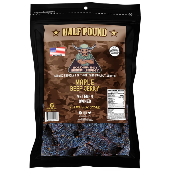 Maple Beef Jerky - America's Beef Jerky - PLATOON SIZE (Half Pound)