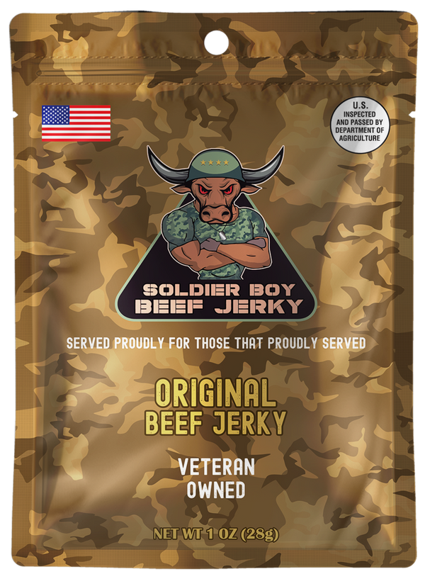 Beef Jerky - Original Flavor - 1.0oz Bag - Soldier Boy Beef Jerky - Soldier Boy Jerky